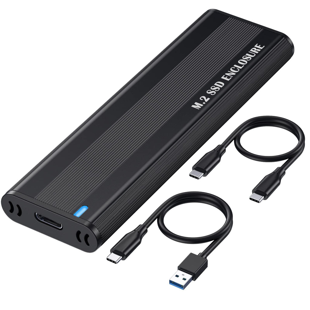  [AUSTRALIA] - 10Gbps M.2 NVME Enclosure, SATA SSD to USB A/Type C Adapter Support UASP Trim Solid State Drive External Enclosure for 2242/2260/2280 SSD
