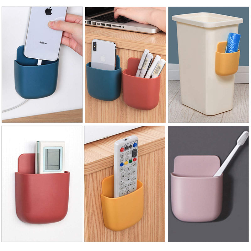  [AUSTRALIA] - Remote Control Holders Wall Mount Adhesive Pen Holders Adhesive Storages Phone Holders Wall Mount Holder Wall Adhesive Remote Control Holder Containers For Home Office School Supply Storage 3 Pcs Gray Gray-3pcs