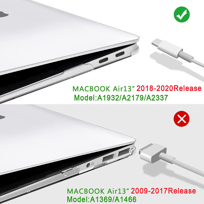  [AUSTRALIA] - MacBook Air 13 inch Case 2021, B BELK Compatible with MacBook Air Case 2020 2019 2018 A2337 M1 A2179 A1932 Touch ID, Clear Plastic Laptop Hard Shell + 2 Keyboard Covers + Screen Protector