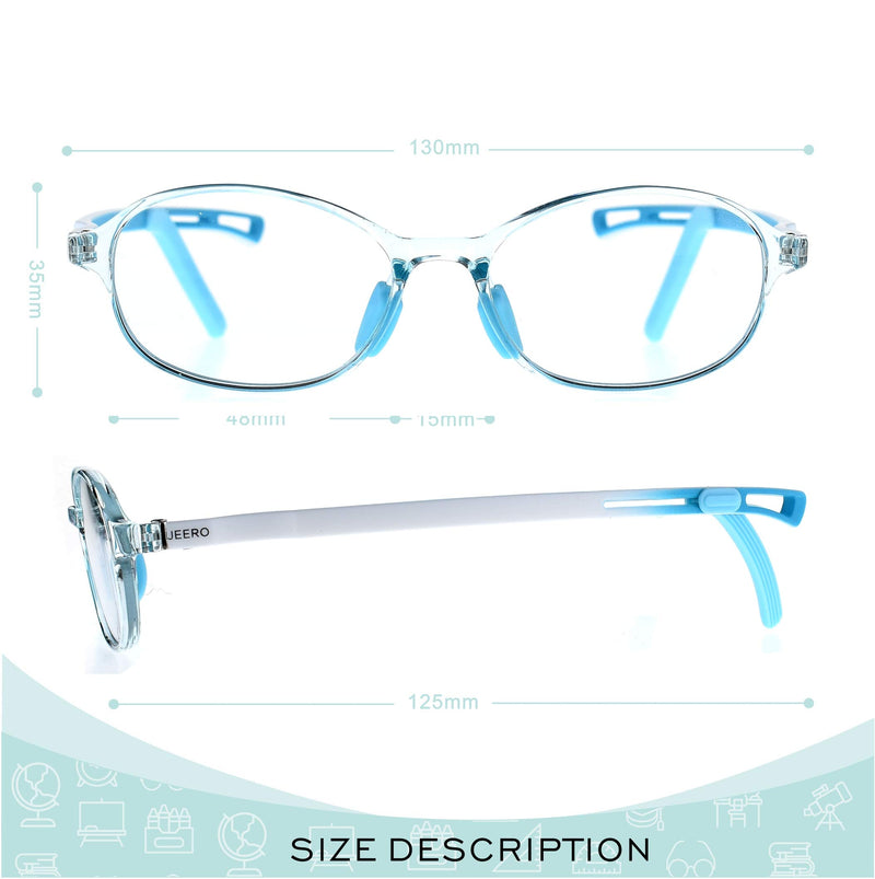 Kids Blue Light Blocking Glasses Boys&Girls Eye Protection Frame Age 3-12 Blue+purple - LeoForward Australia