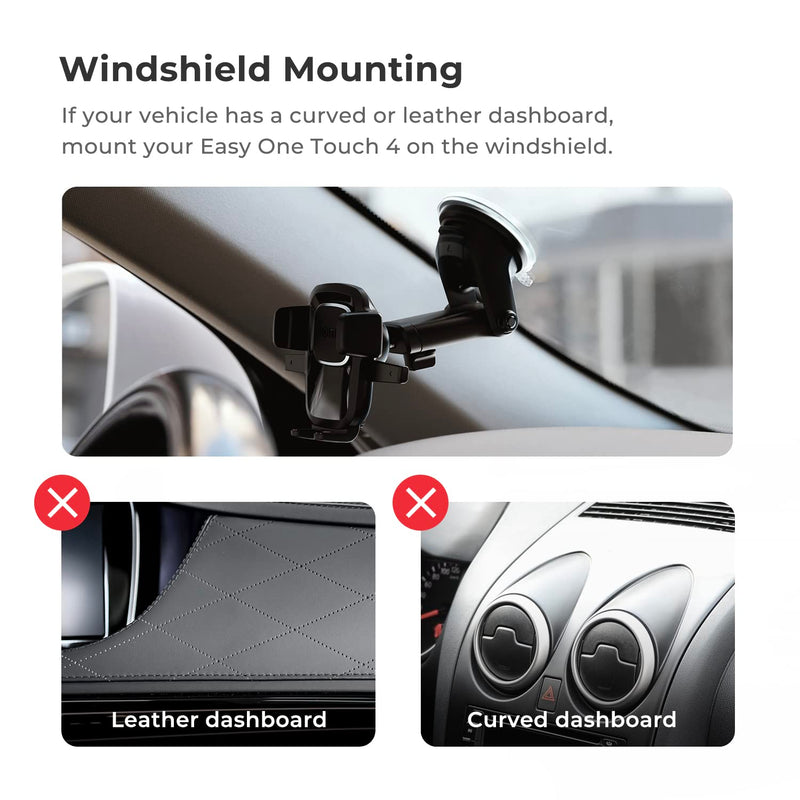  [AUSTRALIA] - iOttie Easy One Touch 4 Dash & Windshield Universal Car Mount Phone Holder Desk Stand for -iPhone, Samsung, Moto, Huawei, Nokia, LG, Smartphones, Black First Generation