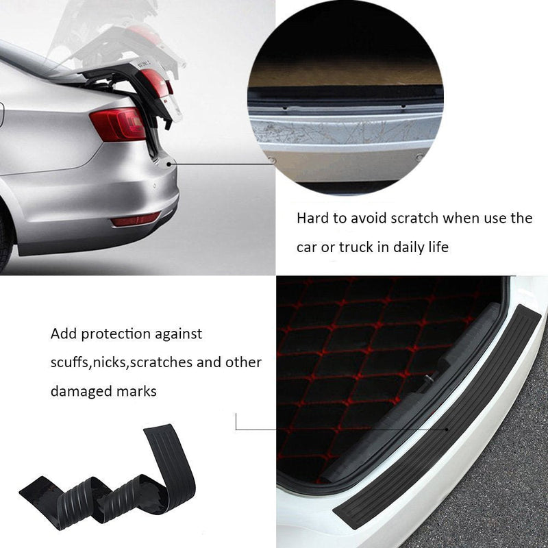  [AUSTRALIA] - Youngine Universal Rubber Rear Guard Bumper Protector Anti-Scratch Trim Cover for Car Pickup SUV Truck,104cm/41 inches 104cm/41 inches