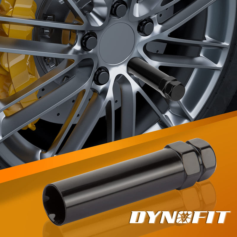  [AUSTRALIA] - DYNOFIT 6 Spline Tuner Lug Nuts Key for Wrench with 3/4 inch (19mm) and 13/16 inch(21mm) Hex, Aftermarket Lugnuts Socket Replacement Tool for 1/2 inch 12x1.5 12x1.25 Lug Nut 1 Year Warranty Black