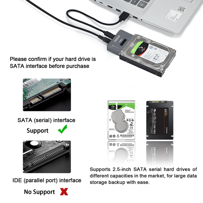  [AUSTRALIA] - M.2 to USB 3.2(10Gbps) Docking Station with 2.5" SATA to USB Adapter Converter for M.2 PCIe NVMe /M.2 SATA (NGFF) SSDs and 2.5" SATA Dirves M2 SATA/NVMe &2.5'' SATA