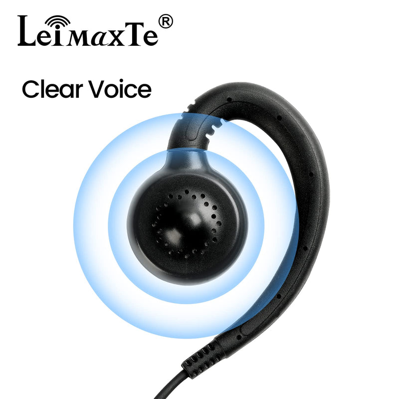  [AUSTRALIA] - LEIMAXTE Walkie Talkie Headset Compatible with Baofeng, Kenwood Two Way Radio with Mic PTT Surveillance Earpiece, C-Ring C Ring