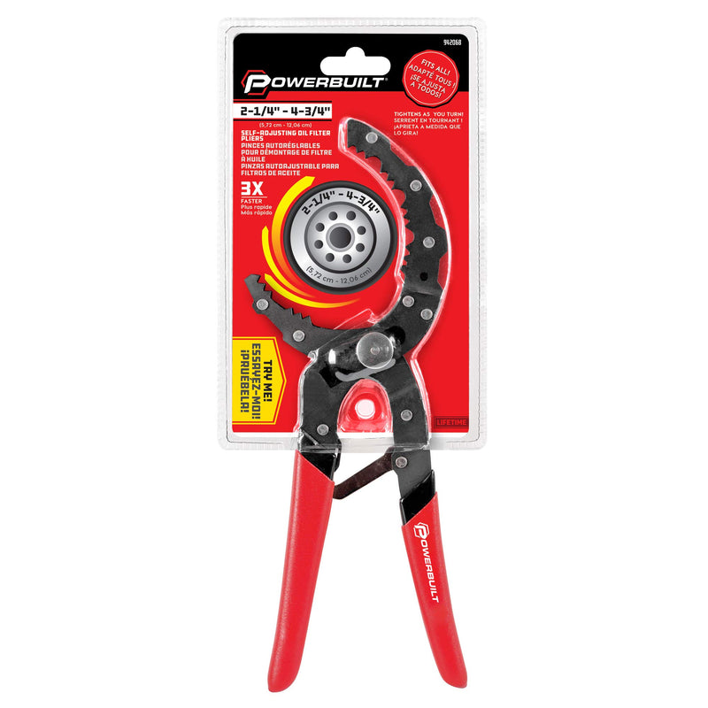  [AUSTRALIA] - Powerbuilt 942068 Self-Adjusting Oil Filter Pliers