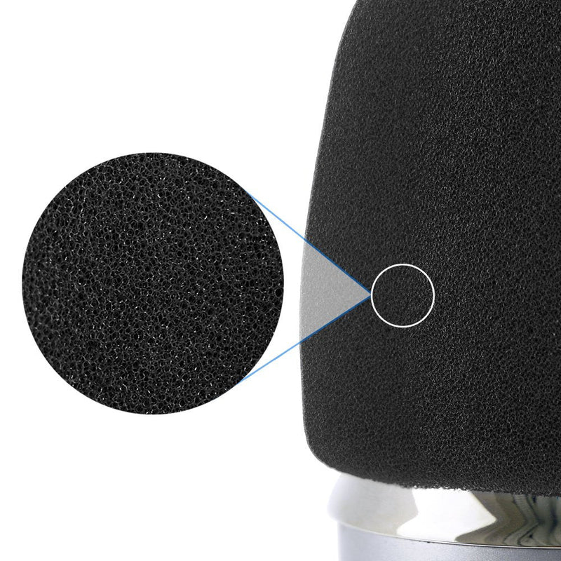 [AUSTRALIA] - SUNMON Microphone Foam Windscreen Cover for Blue Yeti, Yeti Pro and Yeti X Microphones, the Mic Pop Filter Mask Shield also suit MXL and Audio Technica (Black)