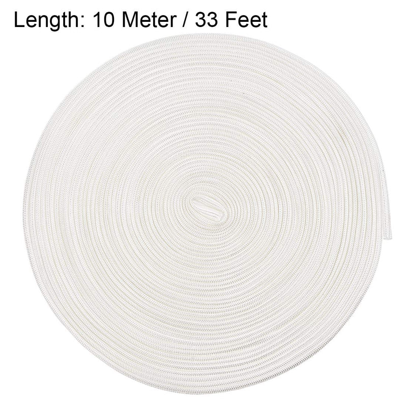  [AUSTRALIA] - uxcell Insulation Braid Sleeving, 33Ft-3mm High TEMP Fiberglass Sleeve White