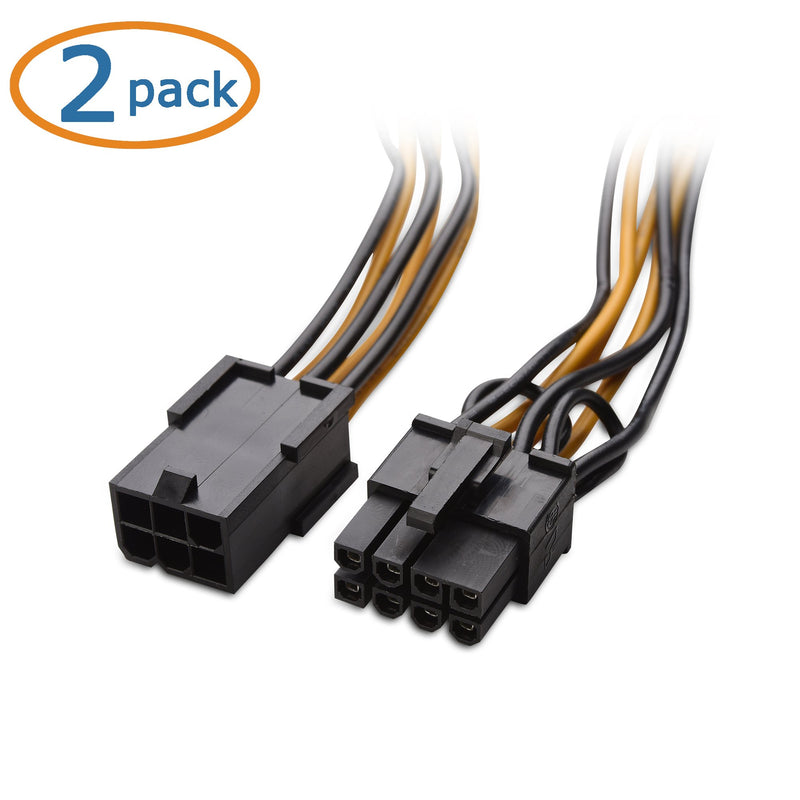 Cable Matters 2-Pack 6 Pin to 8 Pin PCIe Adapter Power Cable - 4 Inches - LeoForward Australia