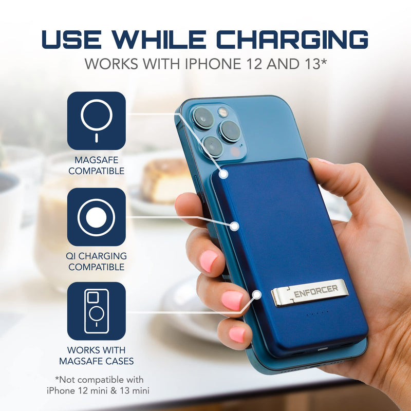  [AUSTRALIA] - Enforcer Power Magnetic Power Bank, Portable Charger for iPhone 12 and iPhone 13, Compatible with MagSafe Accessories, 5000 mAh Battery (BatteryOnly) BatteryOnly