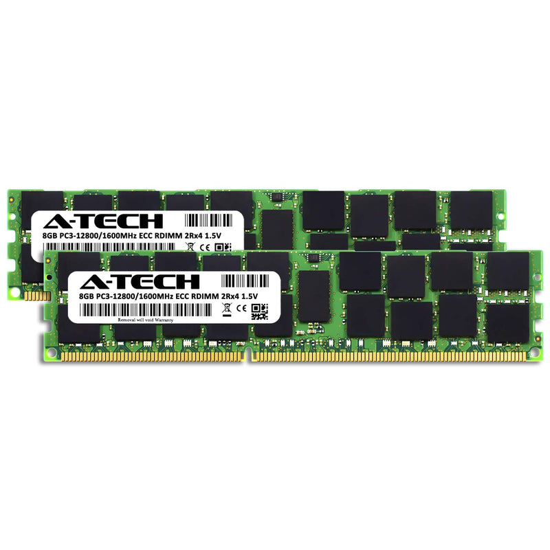  [AUSTRALIA] - A-Tech 16GB (2 x 8GB) DDR3 1600 MHz PC3-12800R ECC RDIMM 2Rx4 1.5V ECC Registered DIMM 240-Pin Server & Workstation RAM Memory Upgrade Kit 16GB Kit (2x8GB) 2Rx4 PC3-12800R (DDR3-1600) 1.5V