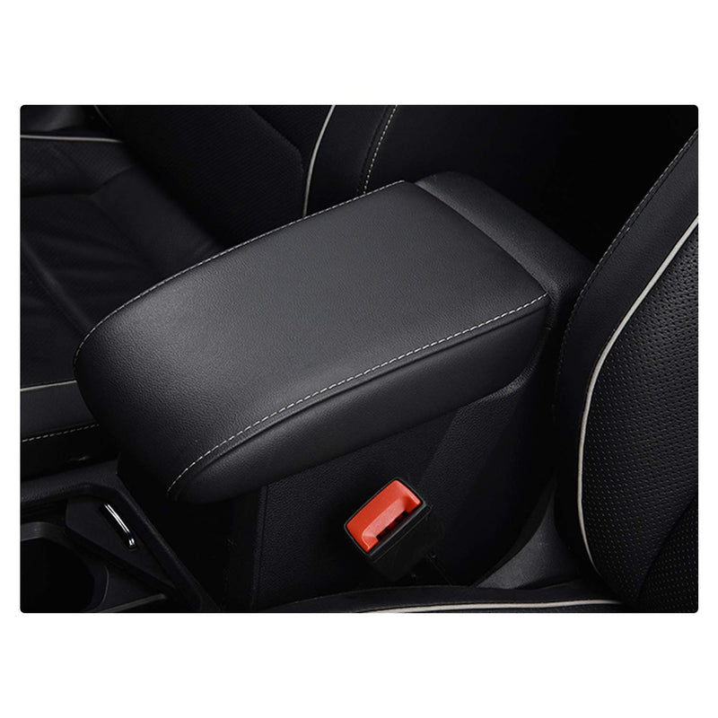 R RUIYA Center Console Rest Pad Cover Customized for 2018 2019 2020 Volkswagen VW Tiguan Armrest Box Soft Pad Protector (with Beige Line) With Beige Line - LeoForward Australia
