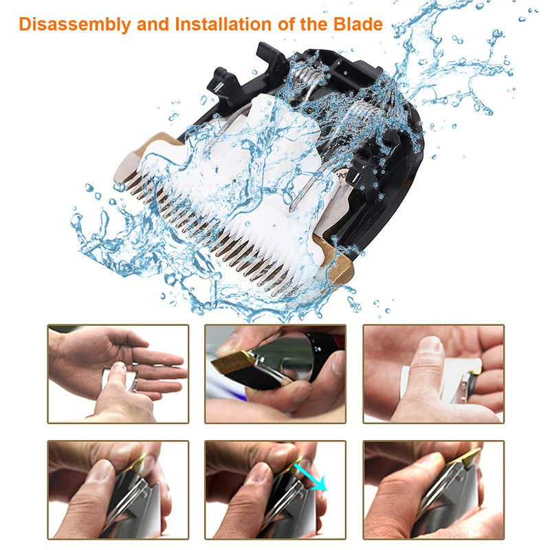 oneisall Dog Shaver Clippers Low Noise Rechargeable Cordless Electric Quiet Hair Clippers Set for Dogs Cats Pets Gold - LeoForward Australia