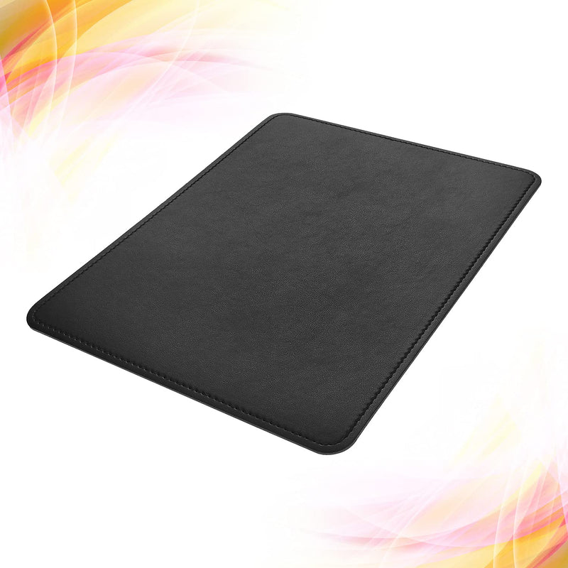  [AUSTRALIA] - Besezx Mouse Pad，PU Mouse Pad，Leather Mouse Pad with Stitched Edge Micro-Fiber Base with Non-Slip，Waterproof, Mouse Pad for Computers，Laptop，Office & Home，8 x 11 Inch(Black) Rectangular - 8 Inch x 11 Inch Black