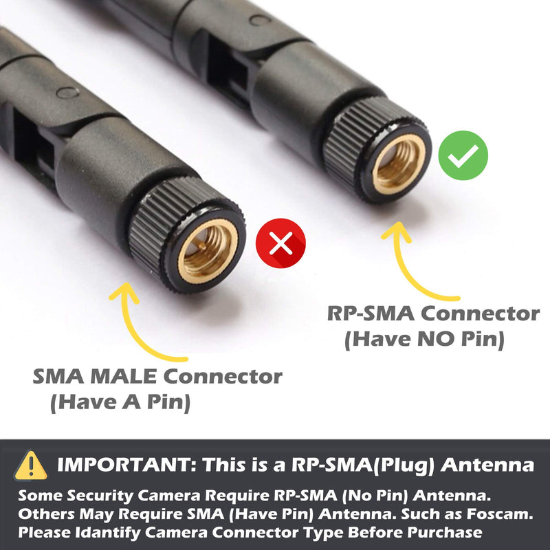 TECHTOO 9dBi Omni WiFi Antenna with RP-SMA Connector for Wireless Network Router/USB Adapter/PCI PCIe Cards/IP Camera/Wireless Range Extender(1-Pack) - LeoForward Australia