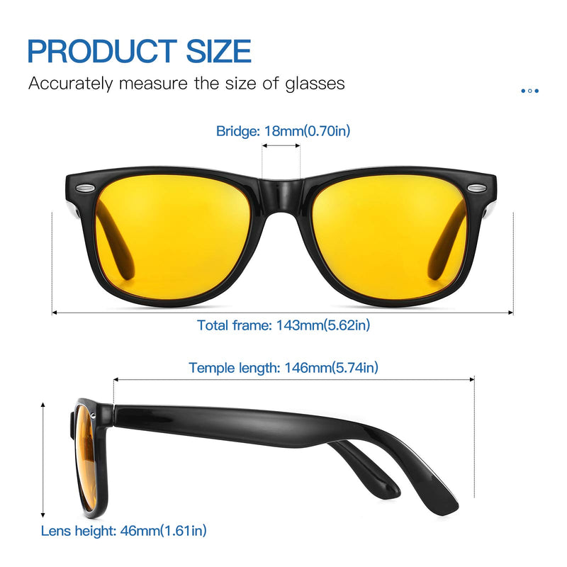 Gysnail Blue Light Blocking Computer Glasses Men/Women, Eye Fatigue Relieve & Better Sleep, Blue Blocker Gaming Glasses Yellow - LeoForward Australia