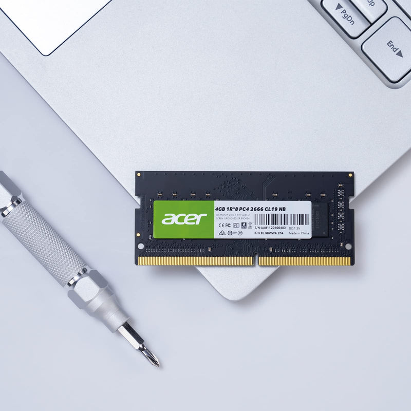  [AUSTRALIA] - Acer SD100 4GB Single RAM 2666 MHz DDR4 CL19 1.2V Laptop Computer Memory - BL.9BWWA.202 4GB 2666MHz