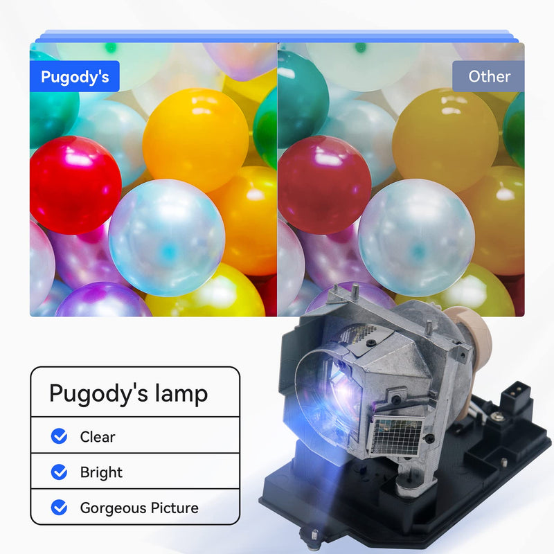  [AUSTRALIA] - Pugody NP20LP/60003130 331-1310/725-10263 BL-FU280C/SP.8JR03GC01 Replacement Projector Lamp Bulb for NEC U300X U310W U300XG U310WG DELL S500 S500wi OPTOMA EW675UTis EW695UTis EX685UTis EX665UTIS TW695
