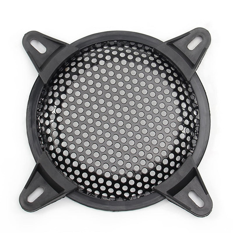  [AUSTRALIA] - Fielect 5 inch Speaker Grill Cover Mesh Decorative Circle Woofer Guard Protector Cover Audio Accessories Black 1Pc