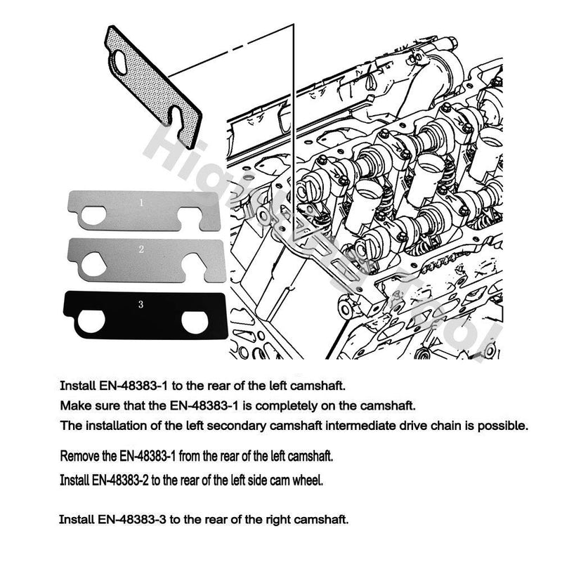  [AUSTRALIA] - Highking Tool Car Camshaft Retaining Tool Kits Set EN 48383 and EN 46105 Alternative for Vauxhall Opel Saab Cadillac Buick Chevrolet Pontiac Equinox Saturn Holden 2.8L 3.0L 3.6L Engine