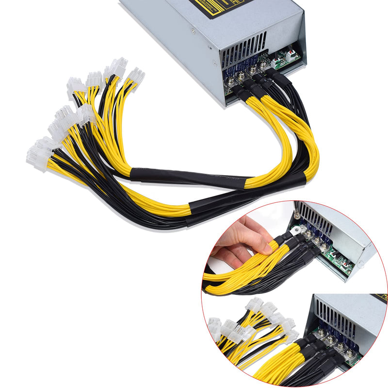  [AUSTRALIA] - Onyehn 2 Pack 6 Pin PCIE Mining Power Supply Connector Cable for Bitmain Antminer APW7 + APW3 PSU L3 D3