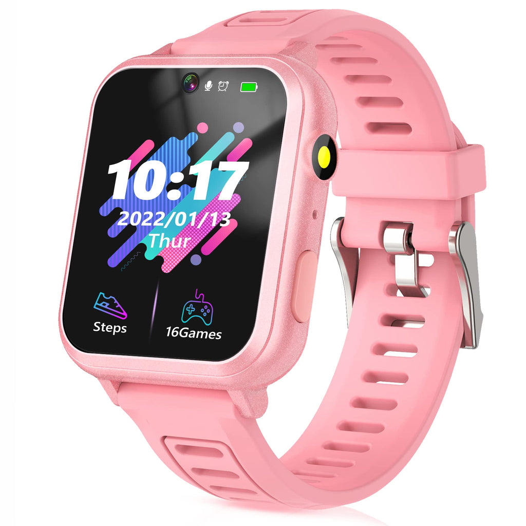  [AUSTRALIA] - Kids Smart Watch, Toddler Watch for 3-12 Ages Year Old, Premium Kids Smartwatches with 16 Learning Games Video Camera Pedometer Music Alarm Flashlight, Birthday Gift for Kids Boys Girls(Pink) Pink
