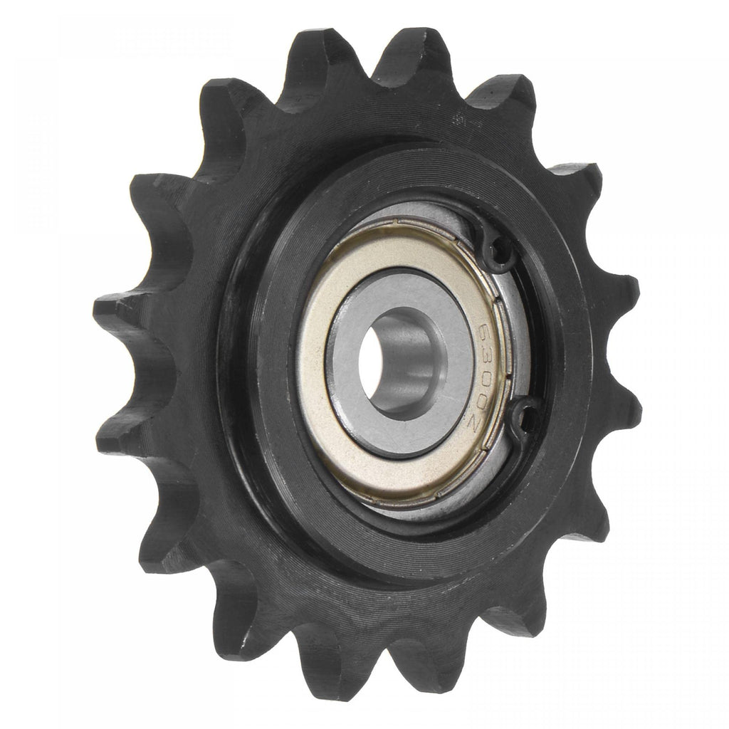  [AUSTRALIA] - uxcell #40 Chain Idler Sprocket, 10mm Bore 1/2" Pitch 16 Tooth Tensioner, Black Oxide Finished C45 Carbon Steel with Insert Single Bearing for ISO 08A Chains