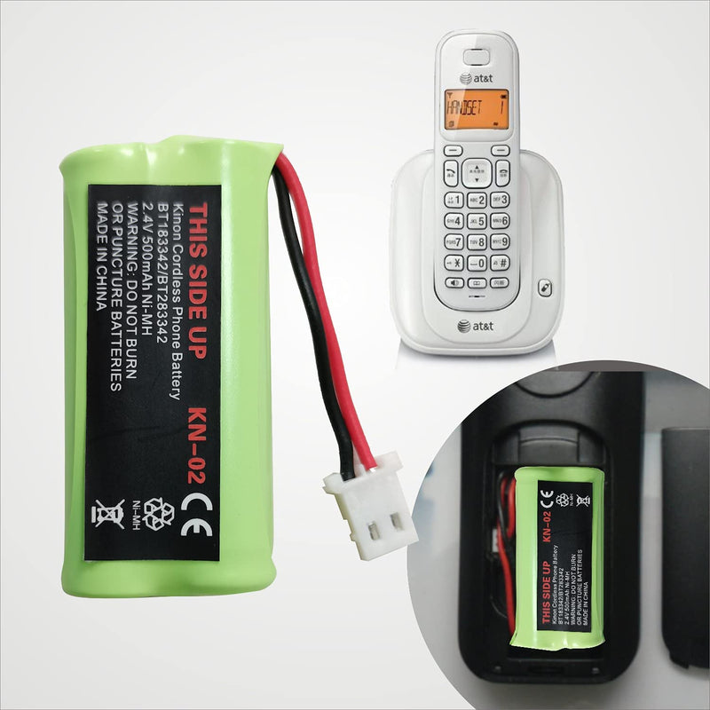  [AUSTRALIA] - Kinon 3-Pack Cordless Phone Battery NiMH AAA 2.4V 500mAh Replace BT183342 BT283342 BT162342 BT262342 BT166342 BT266342 Compatible with VTech CS6309 DS6501 AT&T CL81200 CRL32102 EL52300 TL96371