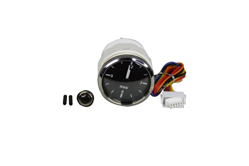  [AUSTRALIA] - KUS Pactrade Marine Boat Marine Car RV Truck Hour Quartz Clock Gauge Dial 12 Hour 12V/24V