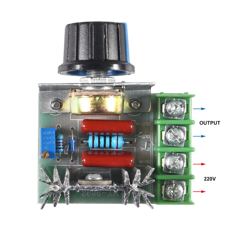  [AUSTRALIA] - AEDIKO 4pcs 2000W 25A PWM Motor Speed Control Module Dimmer Speed Regulator AC 50-220V Adjustable Voltage Regulator with Speed Control Knob