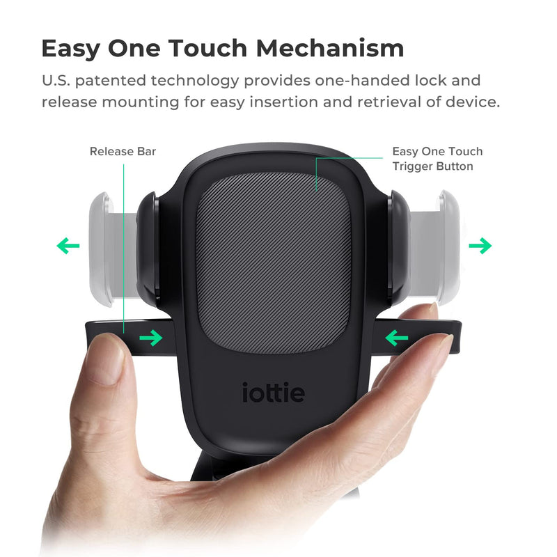  [AUSTRALIA] - iOttie Easy One Touch 5 Dashboard & Windshield Universal Car Mount Phone Holder Desk Stand with Suction Cup Base and Telescopic Arm for iPhone, Samsung, Google, Huawei, Nokia, other Smartphones Black Dash & Windshield Second Generation