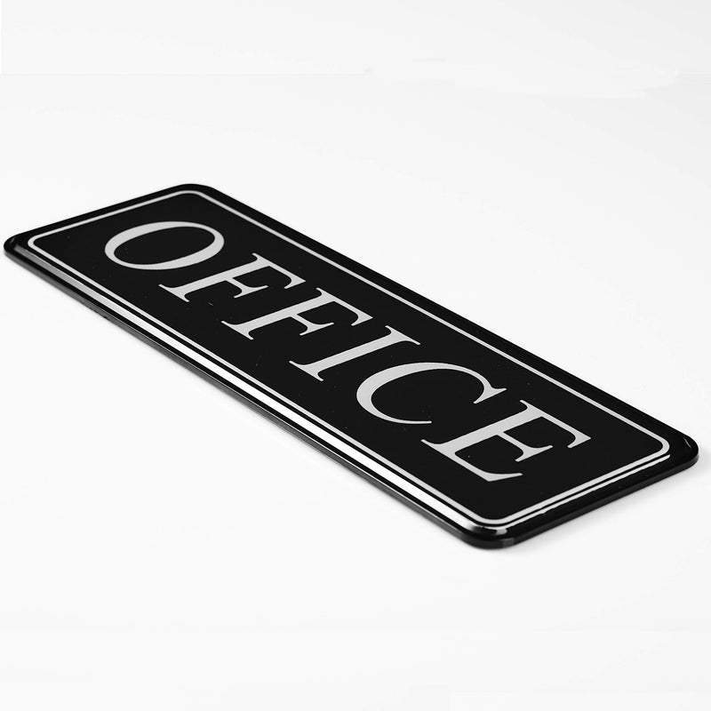  [AUSTRALIA] - Bebarley The Office Door Sign with Bigger Letters,Premium Durable and Bright Acrylic Design 9"x3" Sign with Double Sided 3M Tape for Your Home Office or Business