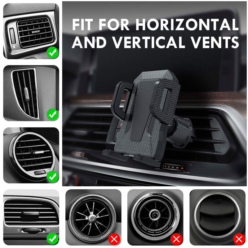  [AUSTRALIA] - Air Vent Phone Holder for Car,Miracase Vehicle Cell Phone Mount Cradle with Adjustable Clip Compatible with iPhone 13 Series/iPhone 12 Series/11 /11 Pro Max/XR/Samsung and More Classic Black