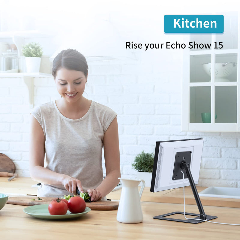  [AUSTRALIA] - Letlar ECH0 Show 15 Stand Adjustable, Show 15 Mount with 360° Rotation Wide Base, Tilt Stand for Show 15.6" Smart Display, Whole Aluminum, Hold The Device Stably