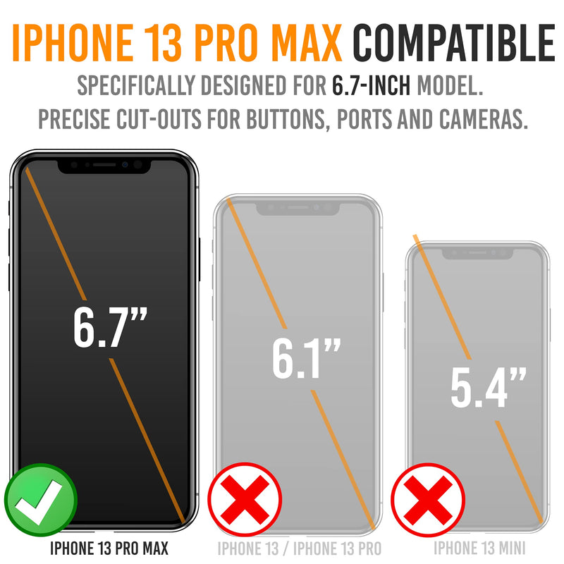  [AUSTRALIA] - Battery Case for iPhone 13 Pro Max (6.7 inch), 6500mAh Slim Portable Protective Extended Charger Cover with Wireless Charging Compatible with Lightning Input (BX13 Pro Max) - Black