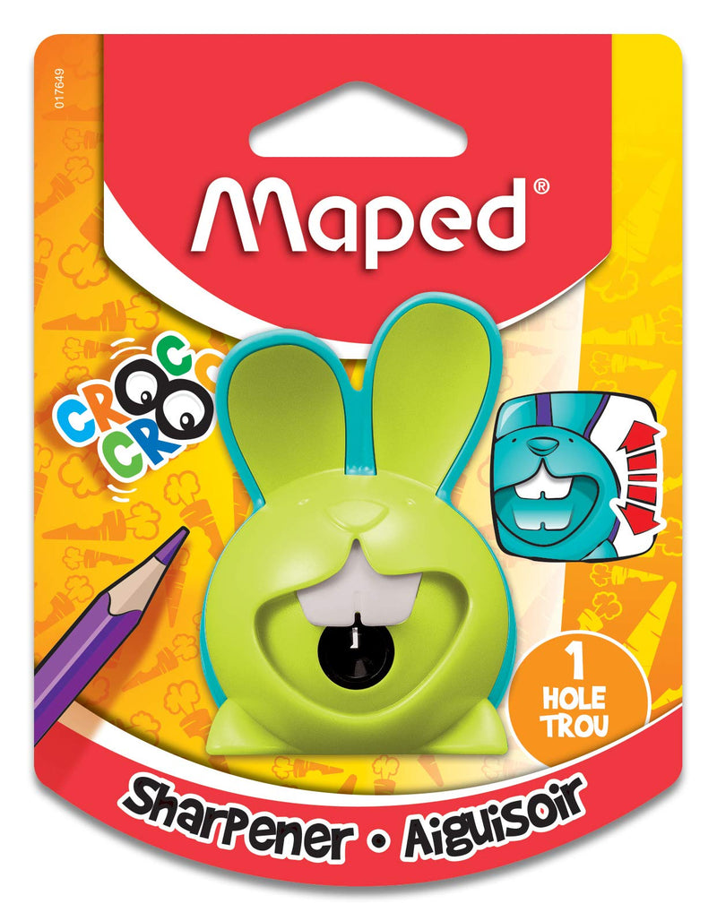 Maped Croc Innovation 1 Hole Pencil Sharpener, Assorted Colors (017649) - LeoForward Australia