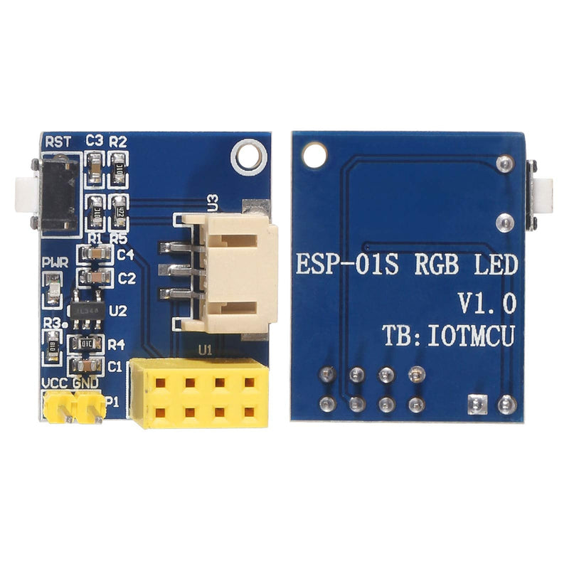  [AUSTRALIA] - AITRIP 6pcs ESP8266 ESP-01 ESP-01S RGB LED IDE WS2812 Controller Adapter Module for Arduino for Arduino IDE Programming