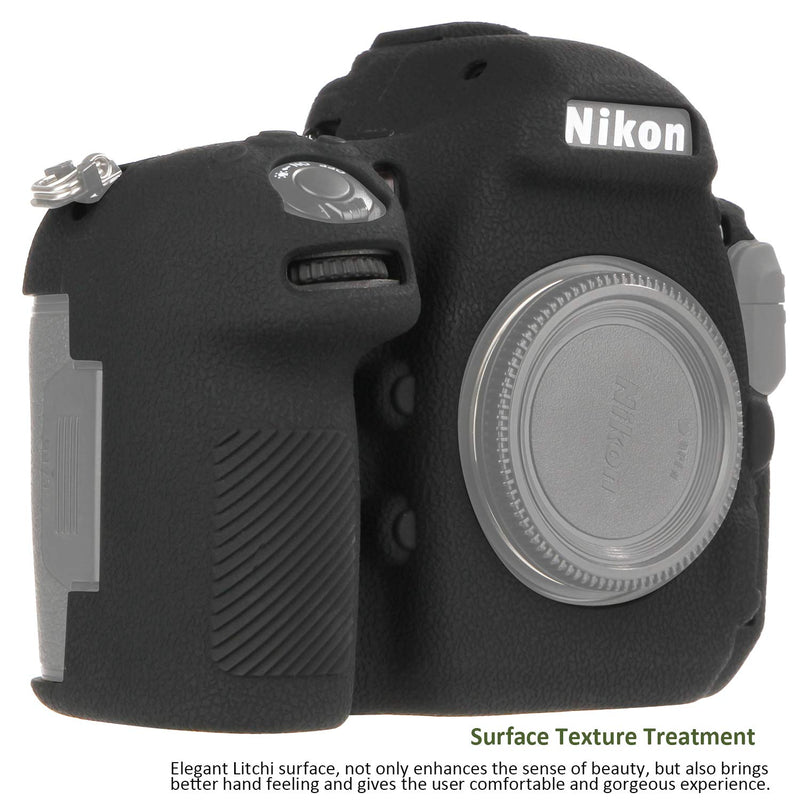  [AUSTRALIA] - Easy Hood Camera Case for Nikon D850 Soft Silicone Rubber Camera Protective Body Case Skin for Nikon D850 Camera Bag Protector Cover (Black) Black