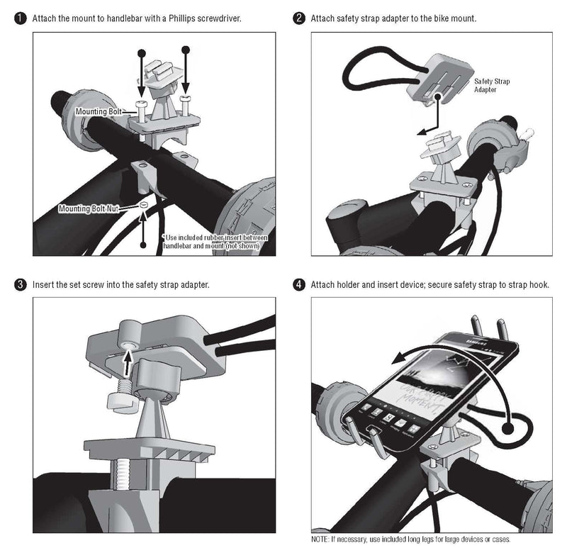  [AUSTRALIA] - Arkon Bike Handlebar Phone Mount for iPhone X 8 7 6S Plus 8 7 6S Galaxy Note 8 5 Galaxy S8 S7 Retail Black