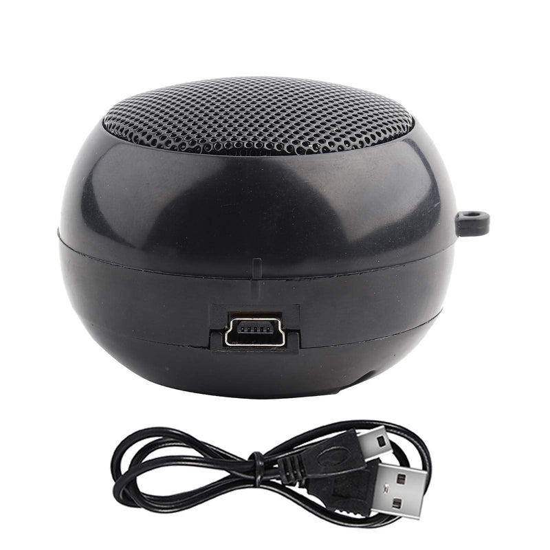  [AUSTRALIA] - Zyyini Portable Speaker, Mini Speaker, Computer Speaker, Travel Loud Speaker, with 3.5mm Audio Cable, Retractable, for Mobile Phone, MP3, PC, Desktop, Laptop(Black) Black