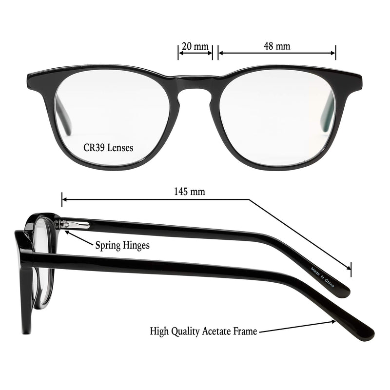  [AUSTRALIA] - KPI Blue Light Blocking Glasses | Eye Protection, Anti Glare Anti-Radiation Computer Reading Glasses | Filter Harmful Light from Digital Devices | Acetate Frame, Clear Lens, No Yellow or Blue Tint