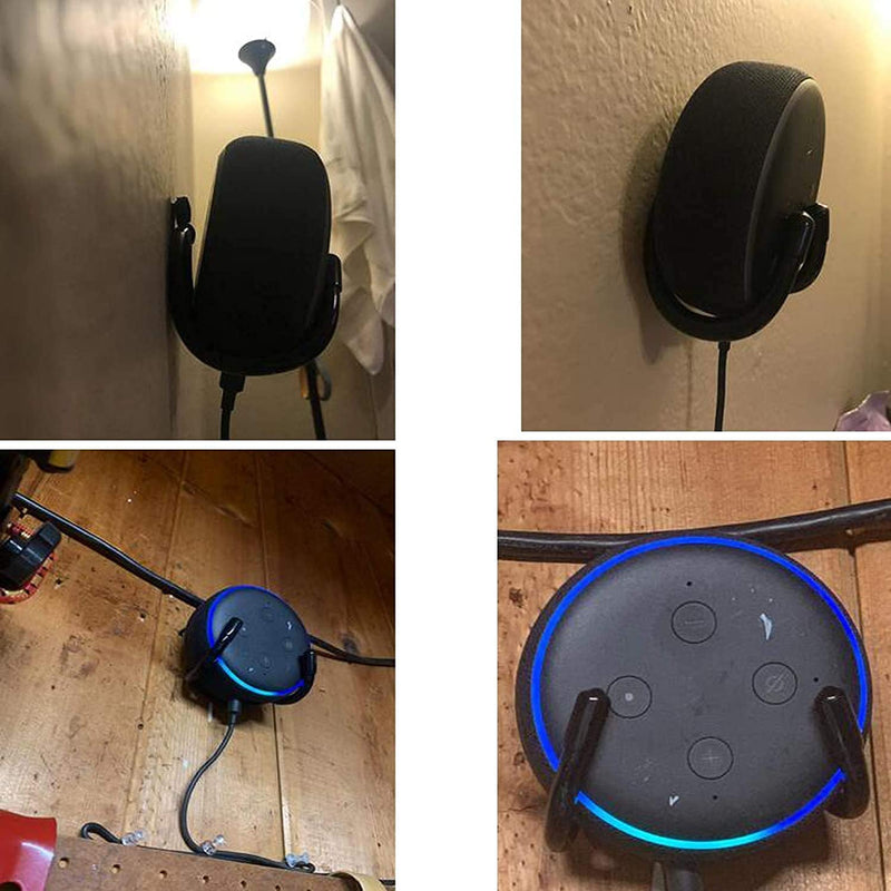  [AUSTRALIA] - Pmsanzay 1Pack Wall Mount Bracket Hanger Holder Stand Clip - Adjustable Size - Great for Echo Dot (1st Gen) Echo Dot (2nd Gen) Echo Dot (3rd Gen) - No Echo Smart Home Speaker Included - No Drilling