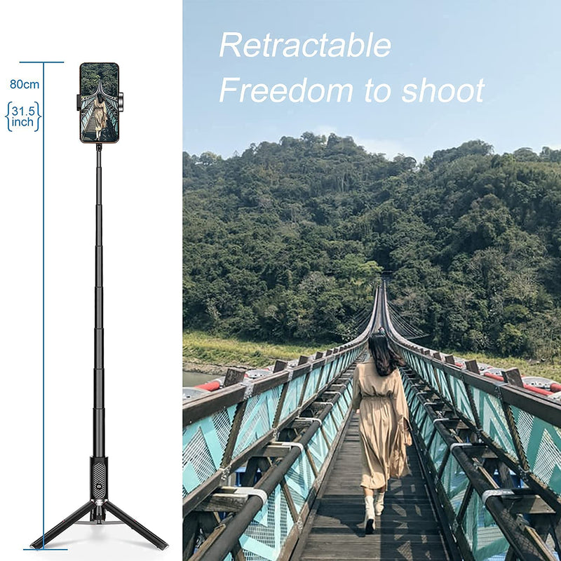  [AUSTRALIA] - Ailun Selfie Stick Tripod,Extendable Aluminum,3 in 1,Bluetooth Wireless Remote and 360 Rotation Stand for iPhone 14/13/12/11/11 Pro/XS Max/XS/XR/X/8/7,and More Smartphones