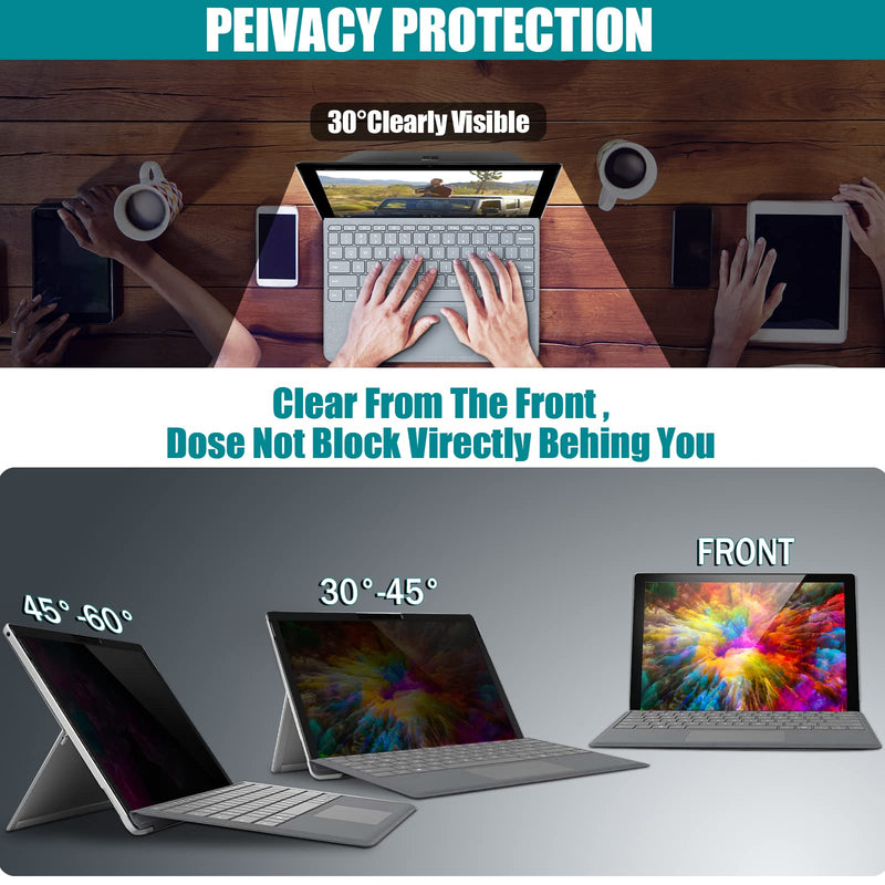  [AUSTRALIA] - Surface Pro X Privacy Screen Protector,Removable Anti Blue Light Privacy Screen Compatible with Surface Pro X/Surface Pro 8 (13 inch 2021/2019), black