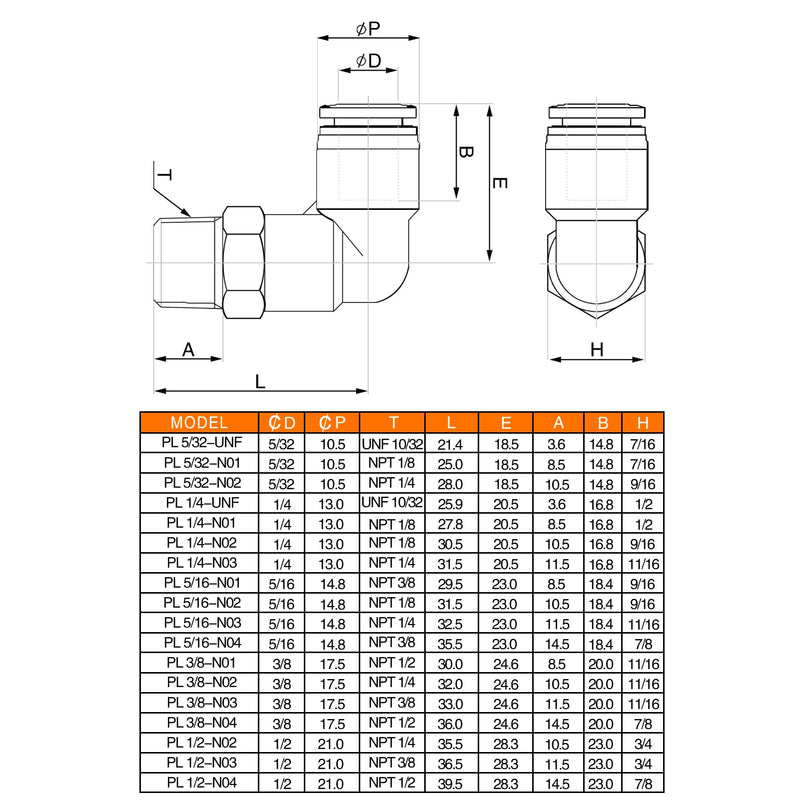  [AUSTRALIA] - CEKER 1/2 Elbow Male Airlines Push Fittings 90 Degree Push to Connect Fittings Air Fittings, PL 1/4" Od x 1/2" Npt Thread Pneumatic Push In Connectors Quick Connect Tube Fittings 5Packs 1/4" OD X 1/2" MNPT 5