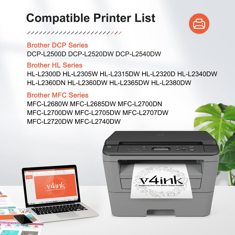  [AUSTRALIA] - v4ink Compatible DR-630 Drum Replacement for Brother DR630 DR660 Drum for Brother HL-L2300D HL-L2320D HL-L2340DW HL-L2360DW HL-L2380DW MFC-L2700DW MFC L2720DW L2740DW DCP-L2520DW DCP-L2540DW Printer