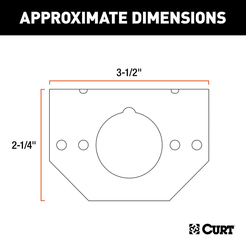  [AUSTRALIA] - CURT 57208 Vehicle-Side Trailer Wiring Harness Mounting Bracket for 4-Way or 6-Way Round