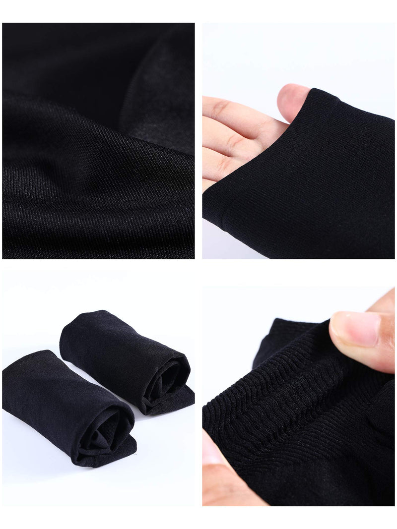 [AUSTRALIA] - 10 Pairs Cooling Sun Sleeves UV Protection Arm Sleeves Arm Cover Sleeve for Men Women Black Nylon