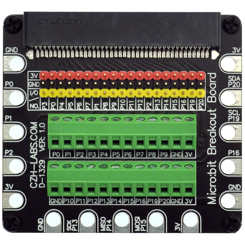  [AUSTRALIA] - Edge Connector IO Breakout Board for BBC Micro:bit, Microbit Breakout Module