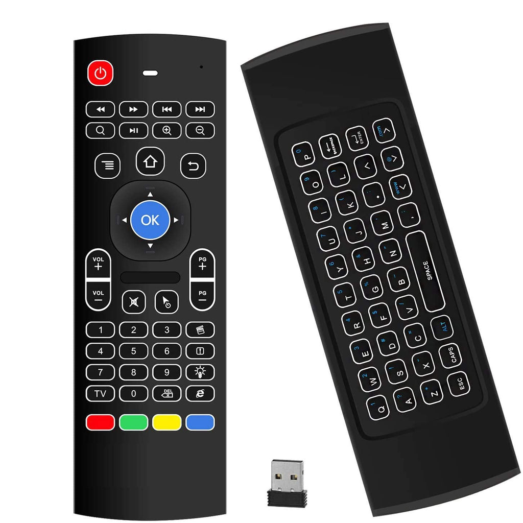  [AUSTRALIA] - Air Mouse,MX3 Pro Backlit Mini Keyboard Remote Control,Mini Wireless Keyboard & IR Learning Air Mouse Remote,Best for Raspberry Pi 4 Android Smart Tv Box HTPC IPTV PC Pad Xbox